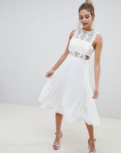 DESIGN pinafore midi dress