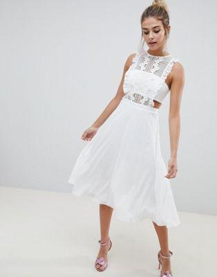 DESIGN pinafore midi dress
