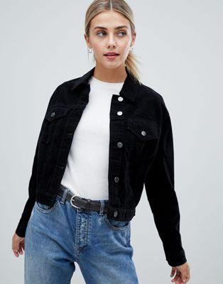 DESIGN cord jacket in black