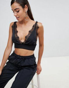 Missguided Lace Trim Bralette
