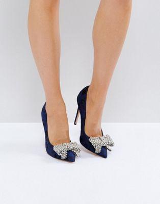 KG by Kurt Geiger Bow Pearl Detail Pumps