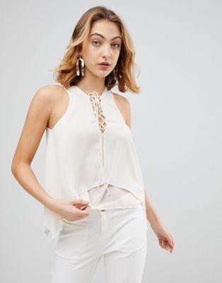 Lunik Lace Up Sleeveless Top