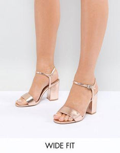 DESIGN Winter Wide Fit Heeled Sandals