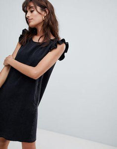Esprit Frill Sleeve Denim Dress